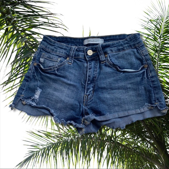 KanCan Distressed Jean Shorts S 0 - Picture 4 of 4